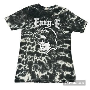 Easy-E Bl Wh Tie Dye Tshirt Hip Hop NWA Ruthless Records Compton Rap Size L